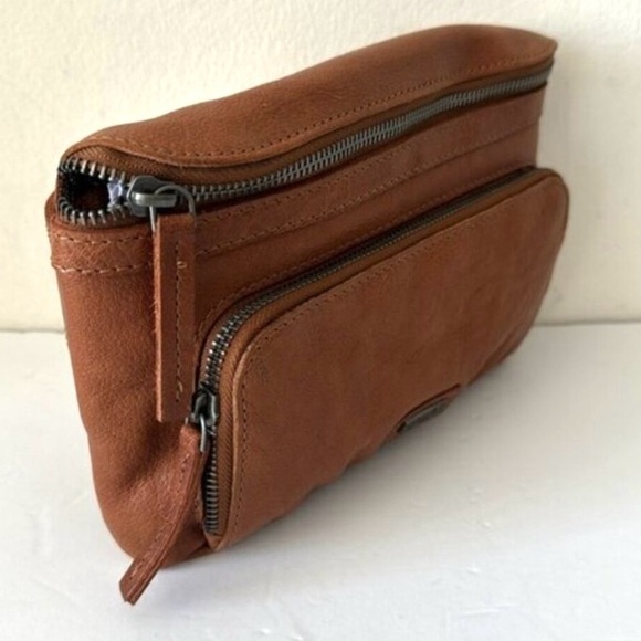 Leather bag Fanny pack cross body bag Spikes & Sparrow  bag brandy color leather - Picture 6 of 10